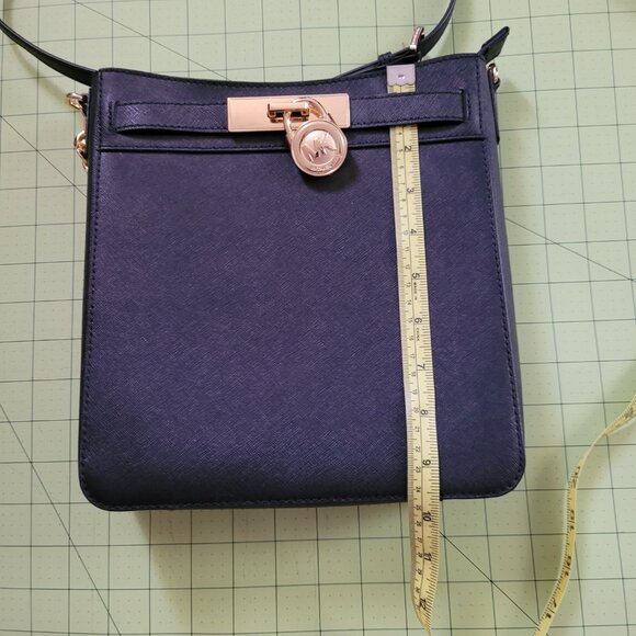 NWT MK Hamilton Leather Medium Top Zip Gold Chain Crossbody Bag $248 Retail - Picture 8 of 9